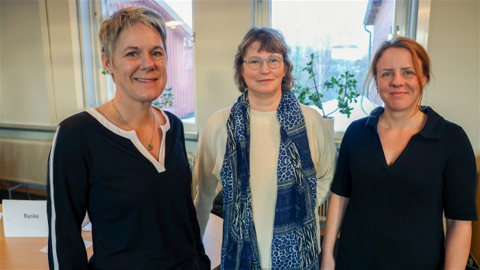 Camilla Lundmark, Malin Gustavsson och Johanna Stenvall satt vid Byske-bordet. Foto: Daniel Marklund