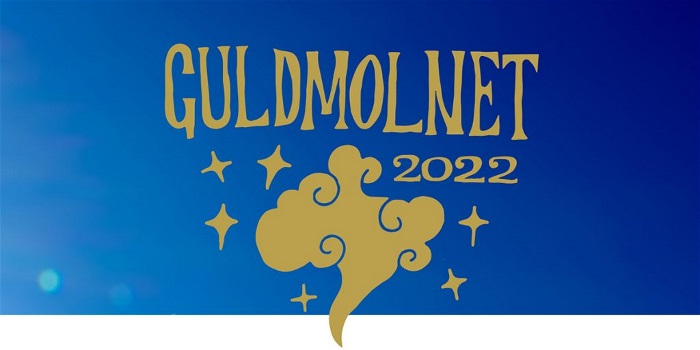 Guldfärgad symbol av ett moln