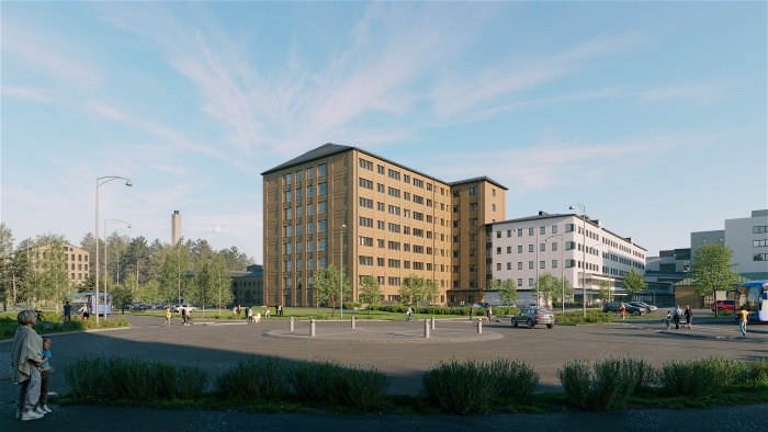 Gestaltning av den nya byggnaden för laboratoriemedicinsk verksamhet.