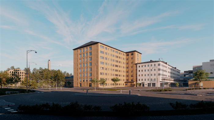 Gestaltning av den nya byggnaden för laboratoriemedicinsk verksamhet.