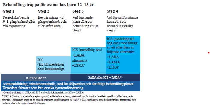 Behandlingstrappa f&ouml;r astma barn 12-18 &aring;r 2026
