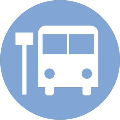 Symbol med bussh&aring;llplats